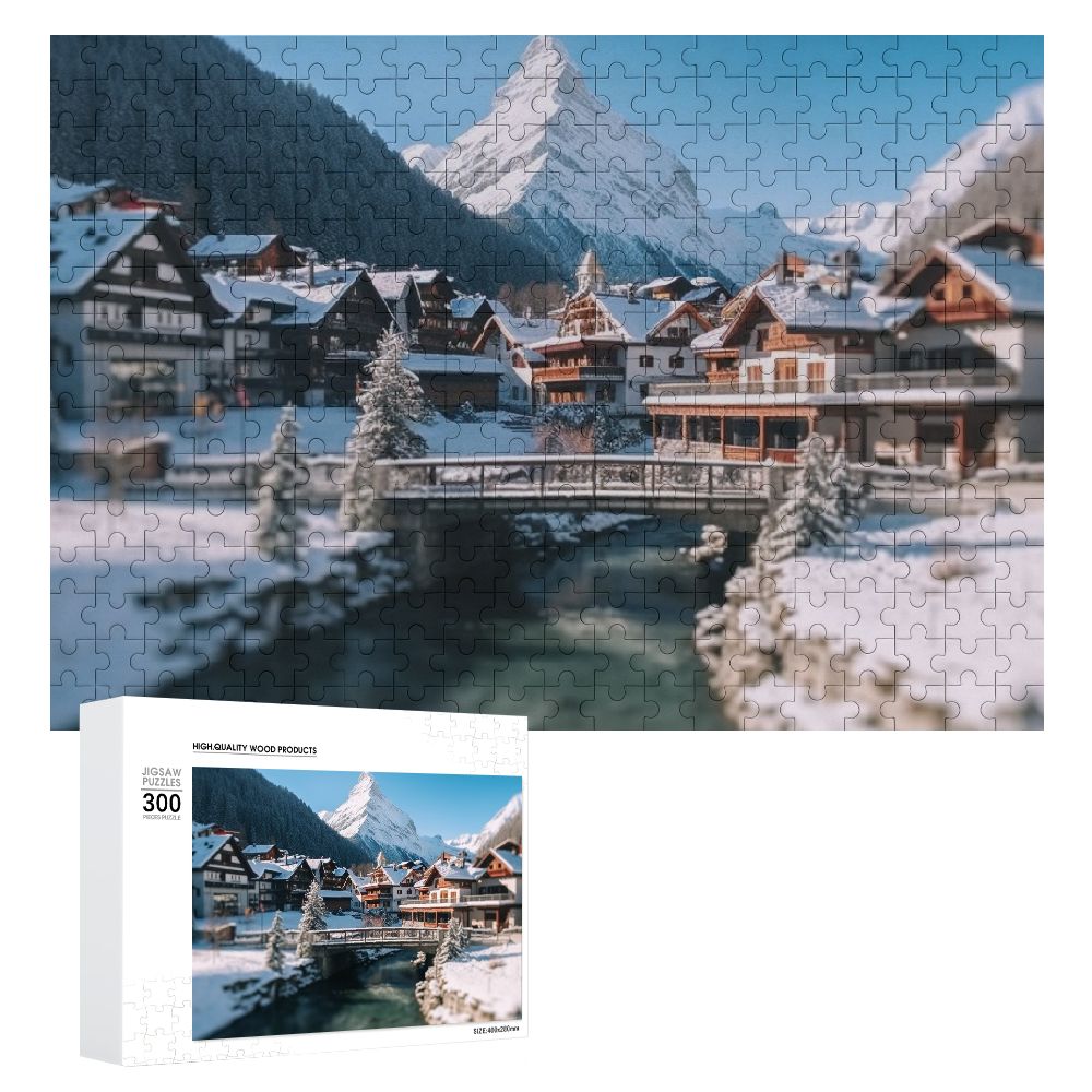 ONETECH Mountain Village, River, Bridge Wooden Jigsaw Puzzle for Adults ...