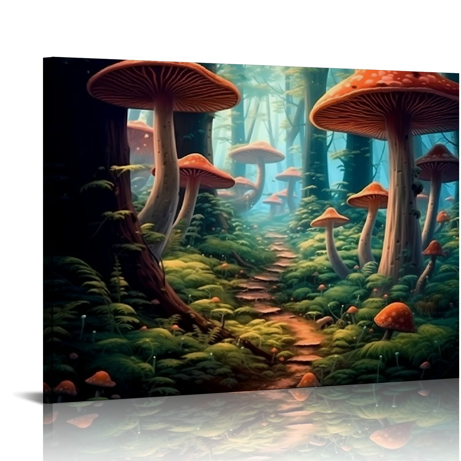 ONETECH Mushrooms Canvas Print Wall Decor for Living Room Bedroom Home ...