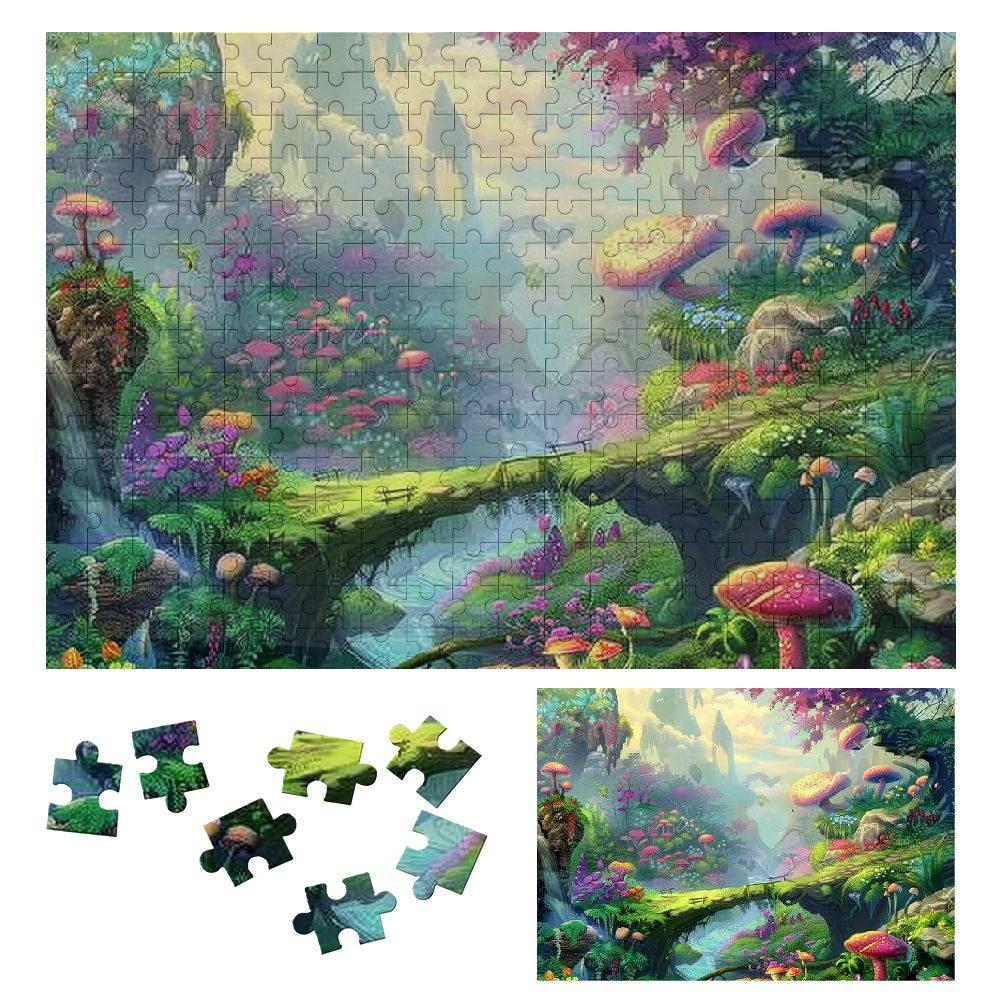ONETECH Mushrooms Flowers Wooden Jigsaw Puzzle Gift for Family Friends ...