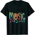 thumbnail image 1 of ONETECH Musician Gift Musical Instrument Music Notes Treble Clef T-Shirt, 1 of 3