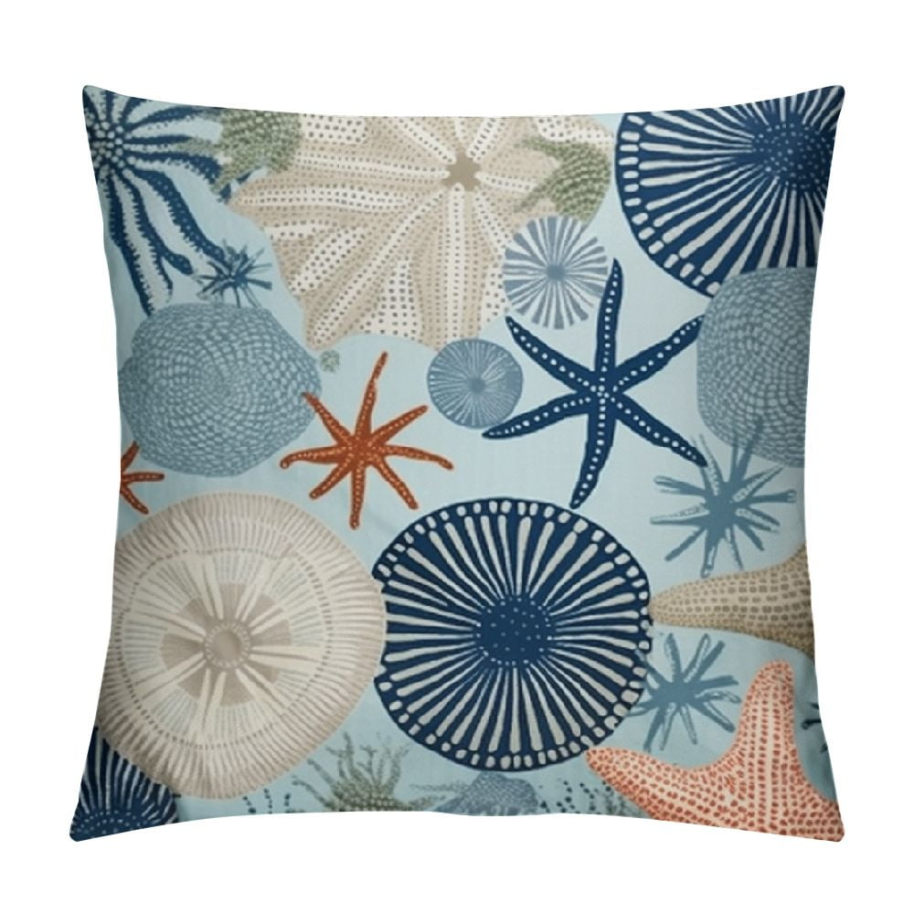 Nautical Coastal Pillow Covers Beach Ocean Themed Decorative