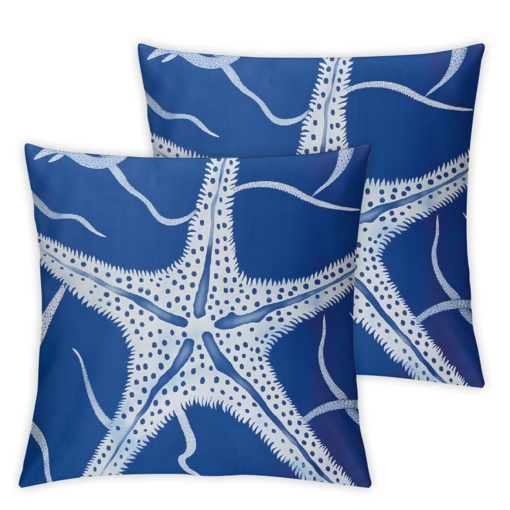 Nautical Coastal Throw Pillow Covers Ocean Themed Beach