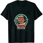 ONETECH Never Forget Pluto Shirt. Retro Style Funny Space, Science T-Shirt