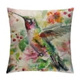 thumbnail image 1 of ONETECH Outdoor Spring Watercolor Bird Throw Pillow Covers  Hummingbird Summer Tropical Decorative Cushion Case Square Home Sofa Decorative Pillowcase for Patio Furniture Bed, 1 of 5