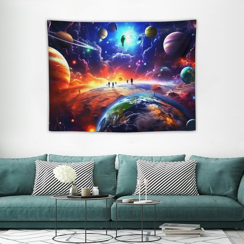ONETECH Outer Space Planet Tapestry Space Solar System Galaxy Wall ...