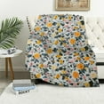 thumbnail image 1 of ONETECH  Oversized Super Plush Throw Blanket in Printed Rosy Ditsy, 1 of 6