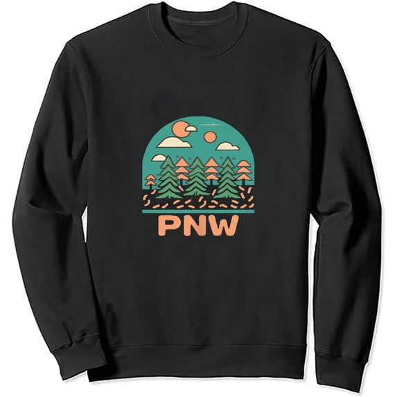 ONETECH PNW Pacific Northwest North West Trees Gift Pullover Sweatshirt