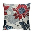 thumbnail image 1 of FUMJ  Patriotic Red Navy Blue Dahlia Floral Outdoor Decorative Throw Pillows Farmhouse Geometry Flower Pillowcase  Square Cushion Cover for Home Sofa, 1 of 5