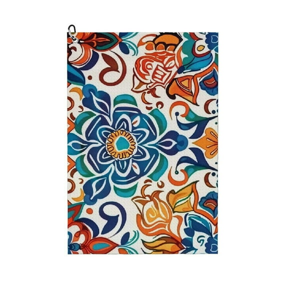 ONETECH Pattern Colorful Design Golf Towel - Great Gift Idea Golf Accessories and Gifts 2PC
