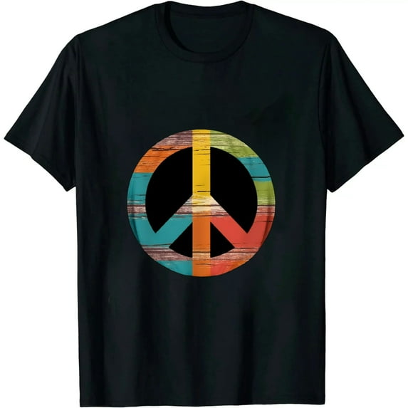 ONETECH Peace Sign Retro Peace Symbol Anti-War Hippie T-Shirt