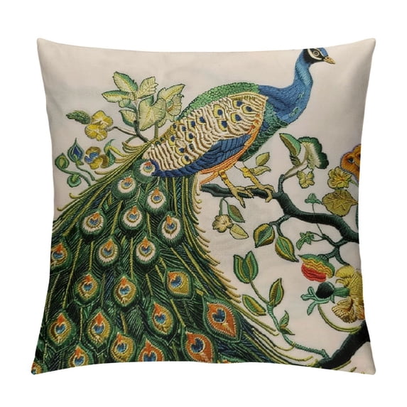 ONETECH Peacock Throw Pillow Covers Spring Decoration Pillowcases