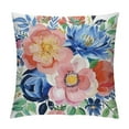 thumbnail image 1 of ONETECH  Peony Flower Throw Pillow Covers Watercolor Pink Floral Decorative Throw Pillow Cases Soft Outdoor Cushion Covers for Sofa Couch Bedroom Home Decor, 1 of 5