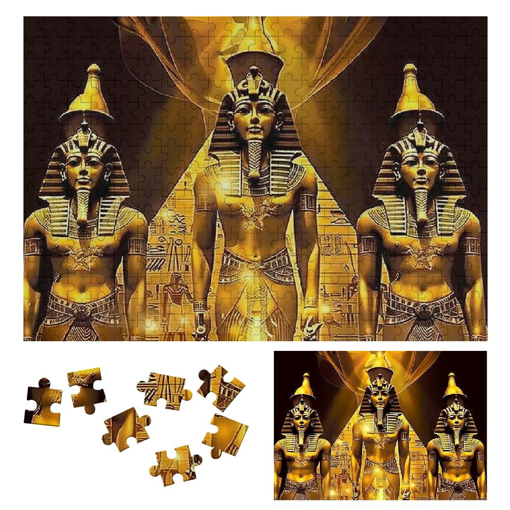 ONETECH Pharaohs Pyramid Egyptian Art Wooden Puzzle for Adults and Kids ONETECH Pharaohs Pyramid Egyptian Art Wooden Puzzle for Adults and Kids