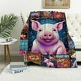 thumbnail image 1 of FUMJ  Pig Blanket, Pig Gifts for Pig Lovers, Pig Gifts for Girls Women, Just A Girl Who Loves Pigs, Cute Cartoon Pig Throw Blanket, 1 of 6