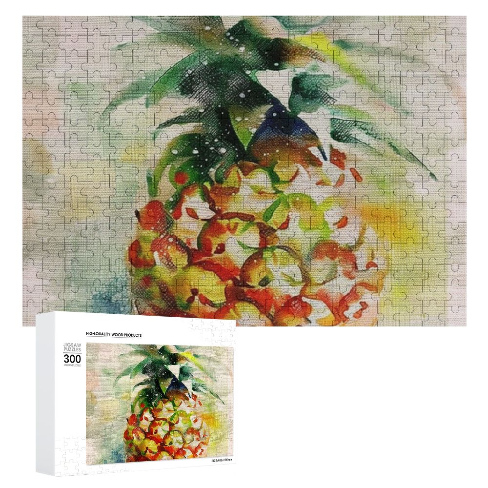 Pineapple Leafy Top Wooden Jigsaw Puzzle Challenging Difficult