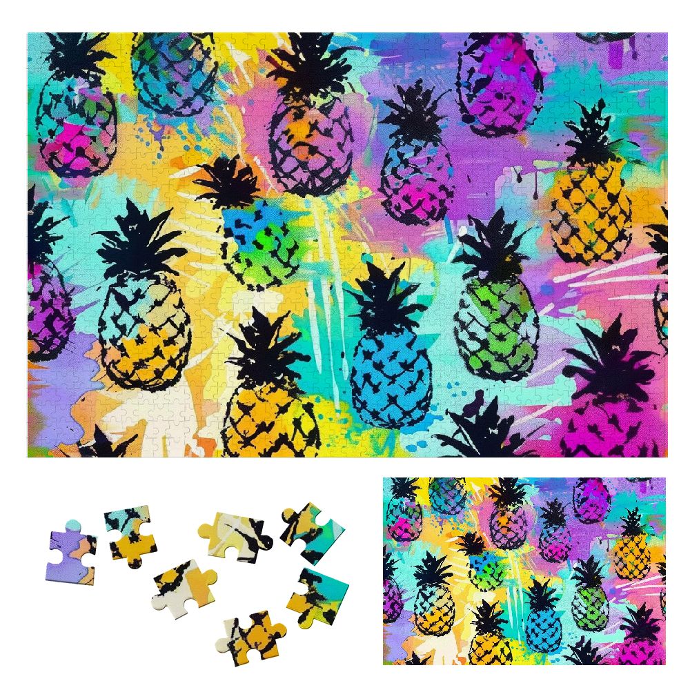 Pineapple Wooden Jigsaw Puzzle Challenging Difficult Wood