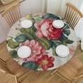 thumbnail image 1 of ONETECH  Pink Rose Flower Floral Table Cloth  Tablecloth Anti Table Cover for Dining Kitchen Parties, 1 of 7