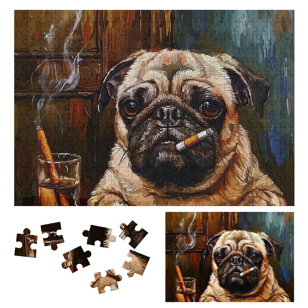 Colorful Pug Jigsaw Puzzle - 1000 Pieces Funny Dog Puzzle For Adults & Kids, DIY Home Decor - View #4