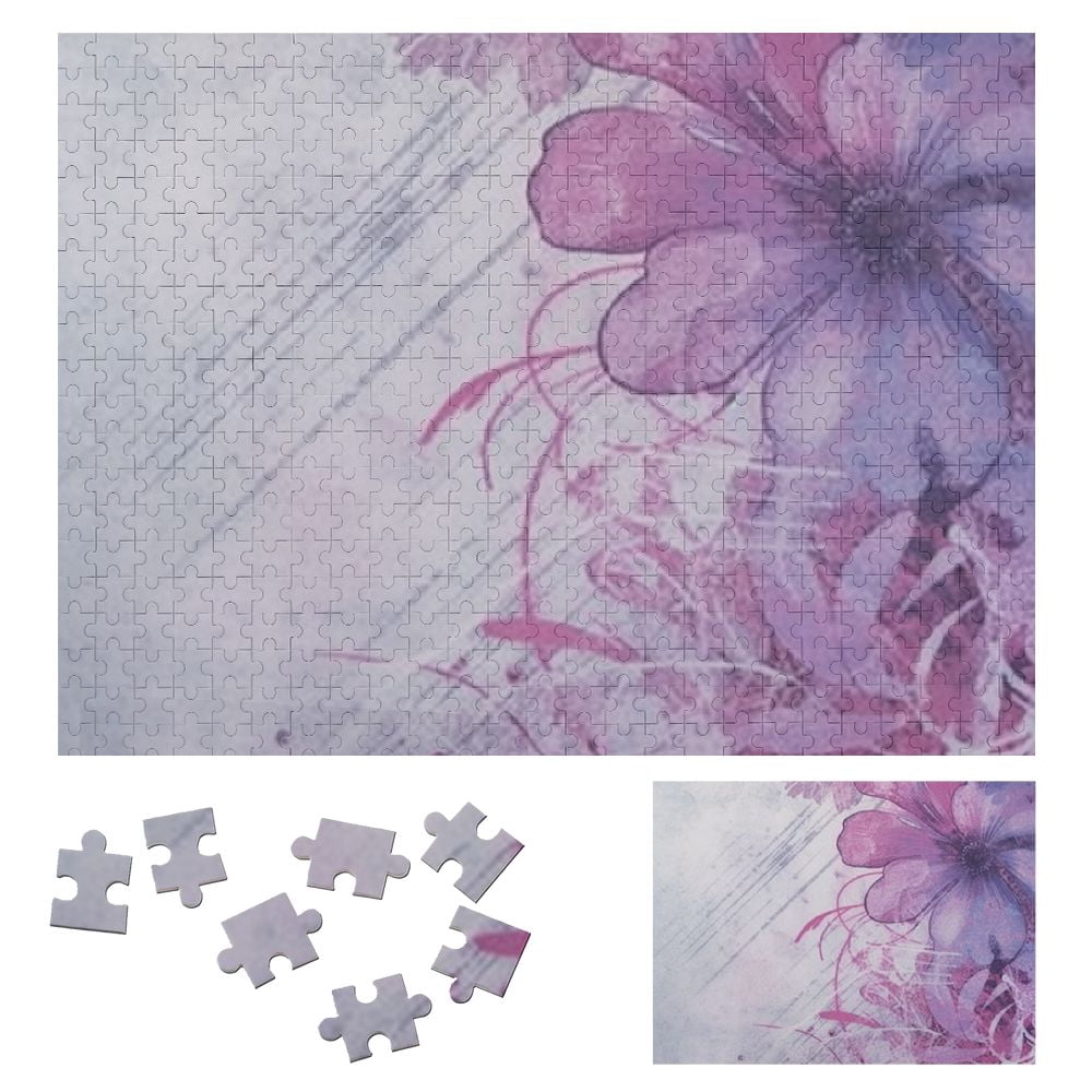 ONETECH Purple Flower Wooden Jigsaw Puzzle for Adults and Kids - Gift ...