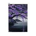 thumbnail image 1 of ONETECH Purple Flowers Golf Towel Super Absorbent Microfiber Birthday Gift 1PC, 1 of 7