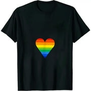ONETECH Rainbow Hearts Tee Unisex T-Shirt LGBT Equality Shirts