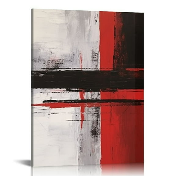 ONETECH Red and Black Wall Art-Abstract Picture Canvas Print Wall Painting Modern Artwork Canvas Wall Art for Living Room Home Office Décor