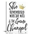 thumbnail image 1 of ONETECH She Remembered Who She Was And the Game Changed Wall Art &amp; Decor - Inspirational Positive Quotes Decor - Encouragement Gifts for Women, Teen Girls  16x20 in, 1 of 5