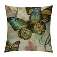 thumbnail image 1 of ONETECH  Retro Butterfly Decorative Throw Pillow Covers, Faux Farmhouse Vintage Style Pillow Case Cushion Cover for Bed and Couch(Hope, Espérer, Faith, Joy), 1 of 5