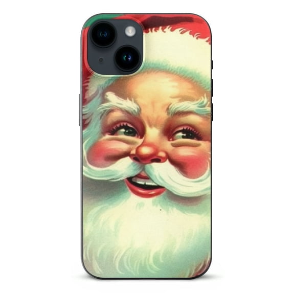 ONETECH Retro Vintage Christmas Santa Claus Case for iPhone 14 Pro Max, Kawaii Winter Christmas Santa Cover for Girls Boys Women Men, Unique Trendy PC Bumper Cover Case for iPhone 14 Pro Max