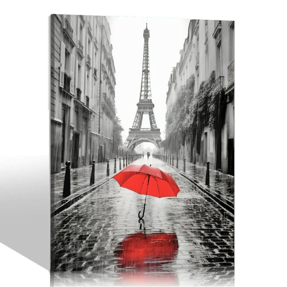 New York Paris Framed Black & White Wall Art Set