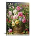 thumbnail image 1 of ONETECH Roses Canvas Wall Art Print, Rose Artwork, 1 of 4