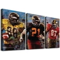 thumbnail image 1 of FUMJ Rugby Wall Art for Office, Large Cool Canvas Picture Print Painting for Living Room, Cool Sports Picture Wall Decor, 12''x16''X3 Panels, 1 of 4