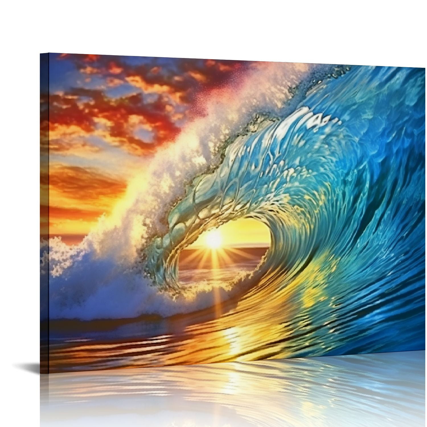 ONETECH S06750 Giant Wave Water Wall Art Canvas Prints Panels Ocean ...