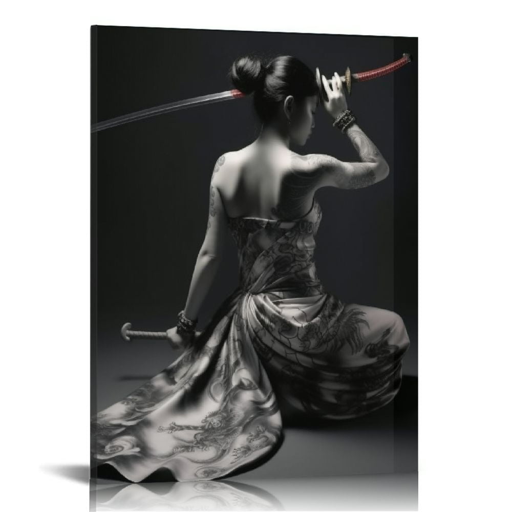 ONETECH Samurai Poster Inspirational Japanese Samurai Tattoo Geisha ...
