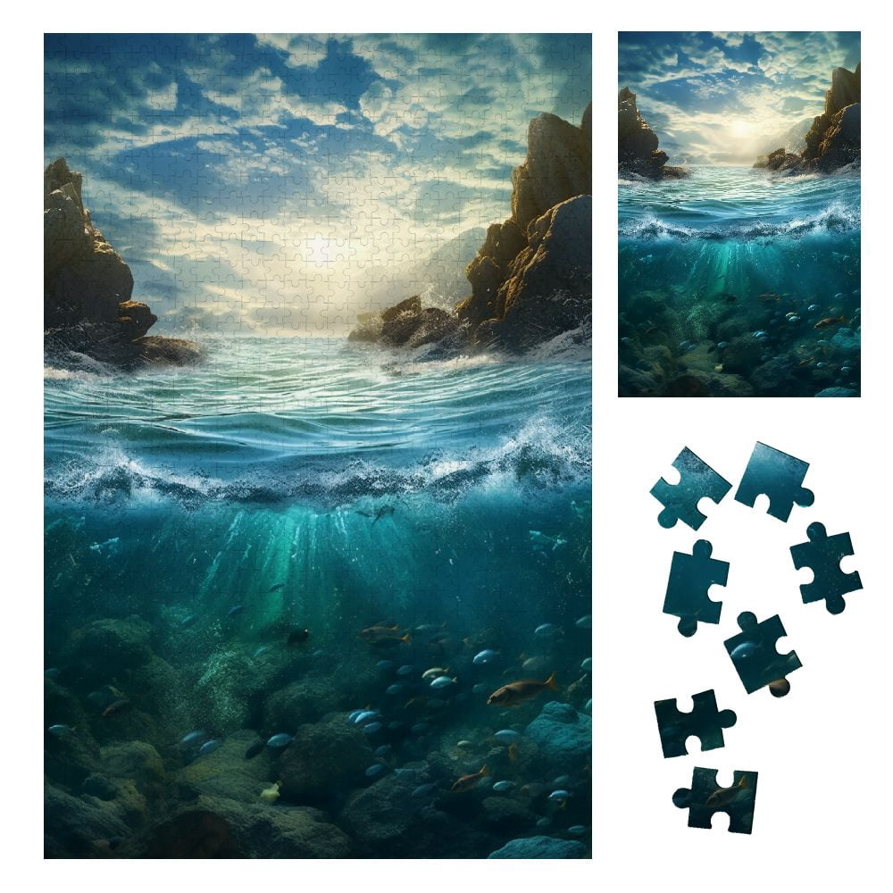 ONETECH Sea View Themes Wooden Jigsaw Puzzle Vertical Challenging ...