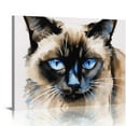 thumbnail image 1 of ONETECH Siamese Cat Art Print | Siamese Cat Gifts | From Original Watercolor Painting by Ron Krajewski, 1 of 4