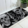 thumbnail image 1 of ONETECH Skeleton Skulls Bones Square Floor Mat Indoor/Outdoor/Front Door/Bathroom Mats for Home Entrance 19.68*47.24 in, 1 of 6