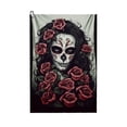 thumbnail image 1 of ONETECH Skull Roses Gothic Golf Towel Father's Day 24x16in 1PC, 1 of 7