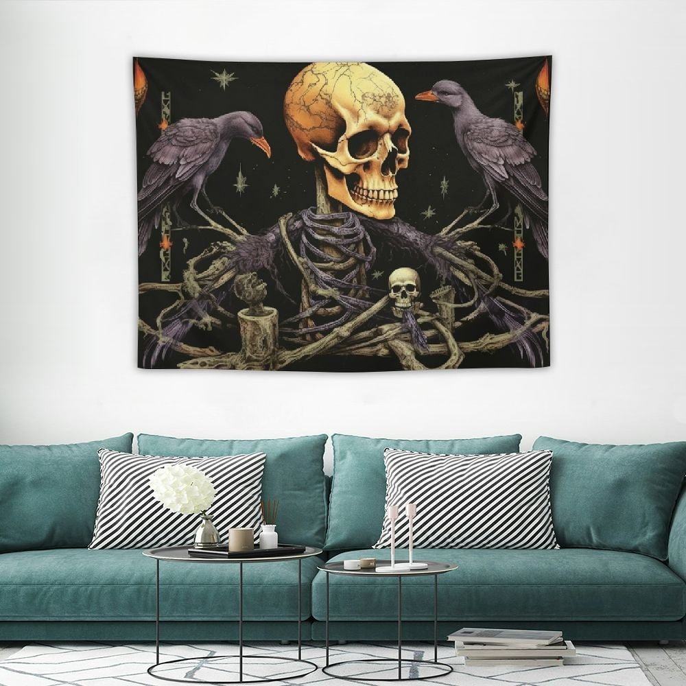 ONETECH Skull Tapestry Purple Mushroom Tapestry Large Snake Wall ...