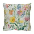 thumbnail image 1 of ONETECH Spring Summer Wildflower Pillow Cover , Watercolor Botanical Design, Fresh Garden Aesthetic, Decorative Floral Cushion Case for Home and Living Spaces, 1 of 5