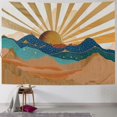 thumbnail image 1 of ONETECH  Sun Mountain Tapestry Boho Sunset Abstract Nature Landscape Modern Mid Century Aesthetic Minimalist Wall Hanging Home Bedroom Living Room Dorm Decor, 1 of 6