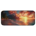 thumbnail image 1 of ONETECH Sunset and Beach Square Floor Mat Indoor Outdoor Burlap Felt Front Door Mat 19.68*47.24 in, 1 of 6
