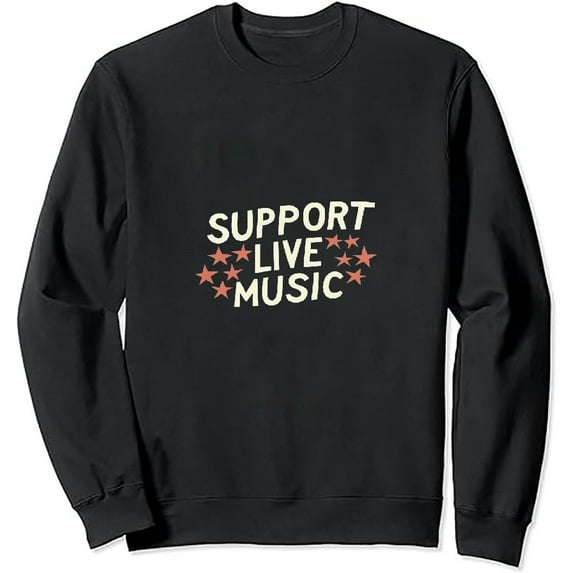 ONETECH Support Live Music, Musicians Concertgoers Music Lovers Sweatshirt