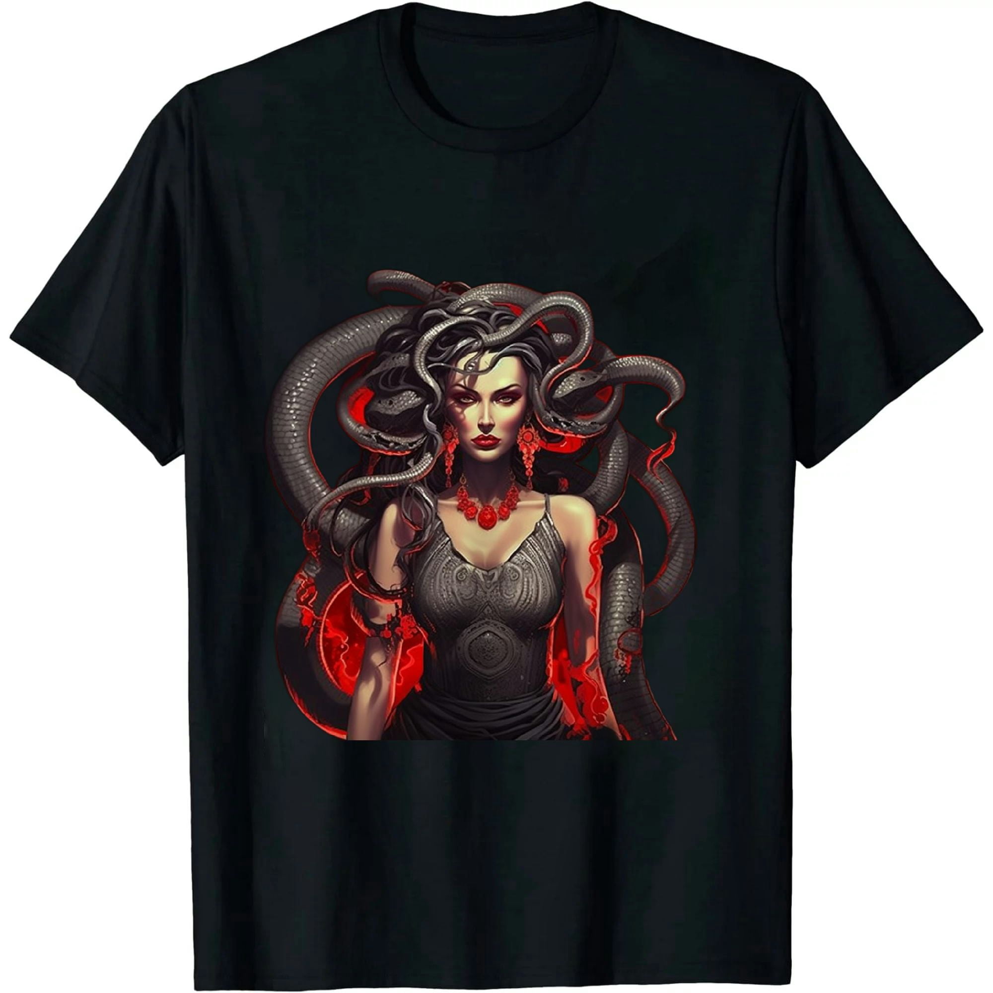 ONETECH T-SHIRT MEDUSA FROM GREEK MYTHOLOGY – SNAKE HAIR HORROR MONSTER ...