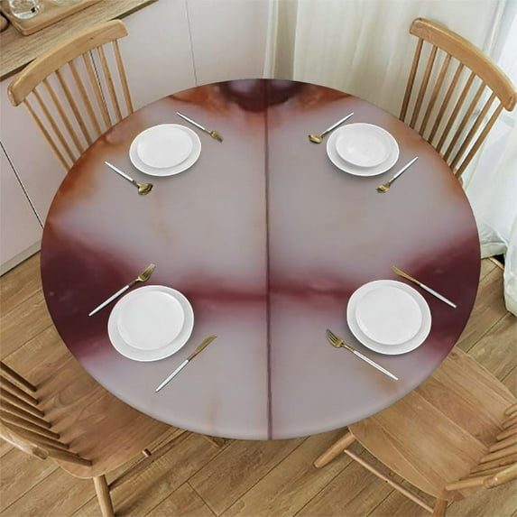 ONETECH Table Cloth Pink White Marble Pattern Tablecloth Waterproof Stain Resistant Washable Table Cover Kitchen Dinning Tabletop Decoration for Outdoor and Indoor