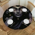 thumbnail image 1 of ONETECH  Tablecloth Tarot Moon Butterfly Magic Goth Round Table Cover Polyester Stain and Resistant Table Cloth for Kitchen Dining Coffee Party, 1 of 7