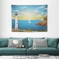 thumbnail image 1 of ONETECH  Tapestry for Bedroom Aesthetic, Wall Decor, Wall Art for Bedroom Living Room, Seaside Sailboat, 1 of 7