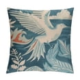 thumbnail image 1 of ONETECH Teal Blue Chinoiserie Bird Floral Sofa Pillow Cover Aquamarine Blue and Ivory Decorative Cushion Cover Chinoiserie Pillow Cases, 1 of 5