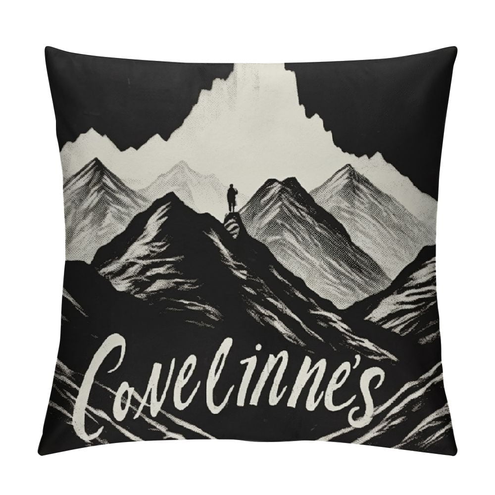 Federa Cuscino Decorativa 45x45 Cm – The Mountains Are Calling – Stampa Outdoor In Cotone E Lino - 6