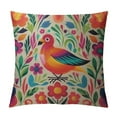 thumbnail image 1 of ONETECH  Throw Pillow Cover Birds Colorful Mexico Traditional Texture Vibrant Floral Pattern Leaves Rectangular Throw Pillow Covers for Couch Sofa Home Decor, 1 of 5